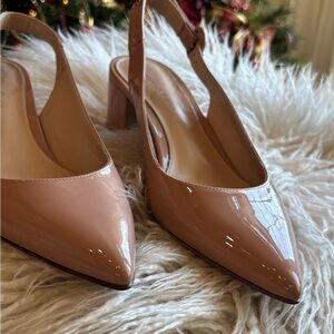 Gianvito Rossi Blush/nude  Patent Leather Amee Pumps Size 38.5